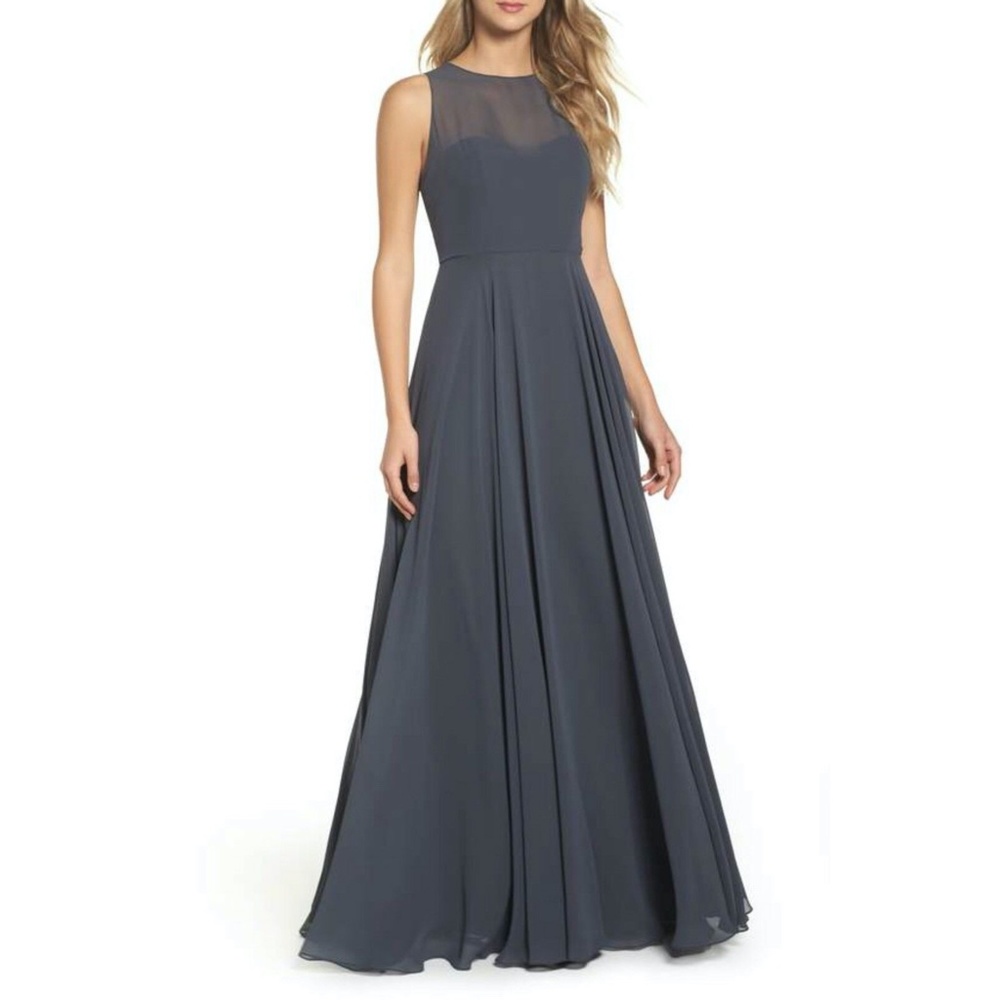 NEW Jenny Yoo Elizabeth Chiffon Gown Size 4